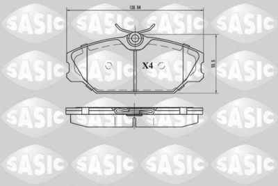 6214008 SASIC Комплект тормозных колодок, дисковый тормоз