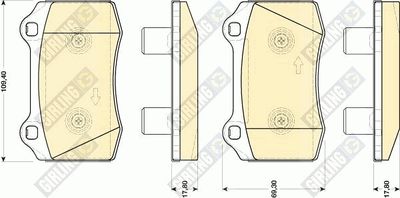 6117739 GIRLING Комплект тормозных колодок, дисковый тормоз