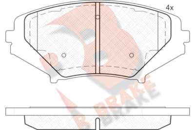 RB1670 R BRAKE Комплект тормозных колодок, дисковый тормоз