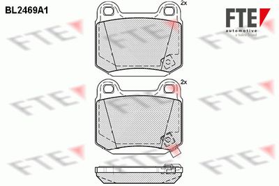BL2469A1 FTE Комплект тормозных колодок, дисковый тормоз