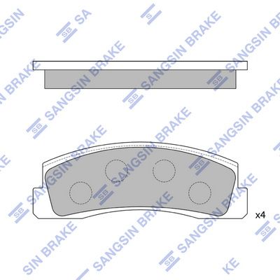 SP1168 Hi-Q Комплект тормозных колодок, дисковый тормоз