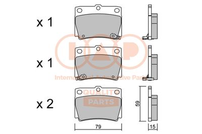 70412025P IAP QUALITY PARTS Комплект тормозных колодок, дисковый тормоз