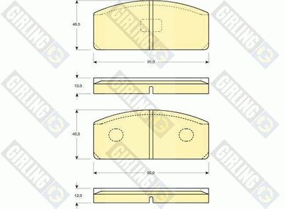 6101103 GIRLING Комплект тормозных колодок, дисковый тормоз