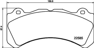 8DB355040211 HELLA Комплект тормозных колодок, дисковый тормоз