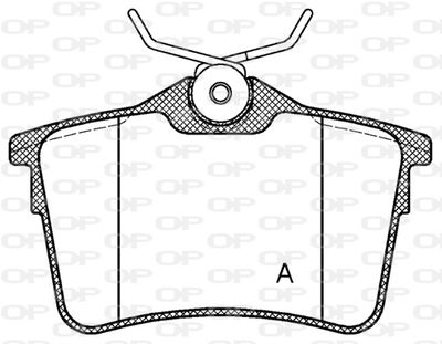 BPA138200 OPEN PARTS Комплект тормозных колодок, дисковый тормоз