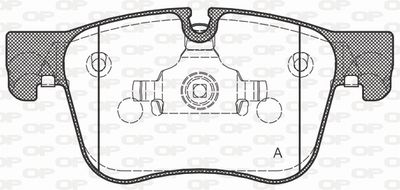 BPA156010 OPEN PARTS Комплект тормозных колодок, дисковый тормоз