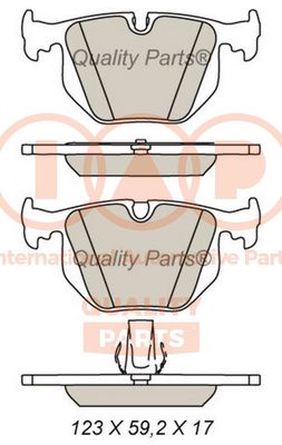 70414055 IAP QUALITY PARTS Комплект тормозных колодок, дисковый тормоз