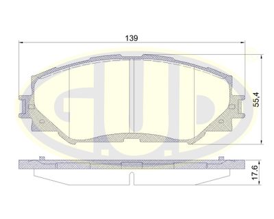 GBP123200 G.U.D. Комплект тормозных колодок, дисковый тормоз