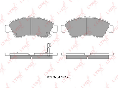 BD3407 LYNXauto Комплект тормозных колодок, дисковый тормоз