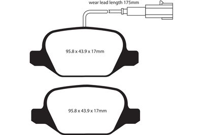 DP414302R EBC Brakes Комплект тормозных колодок, дисковый тормоз