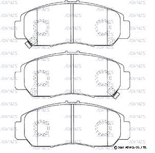 SN435P ADVICS Комплект тормозных колодок, дисковый тормоз