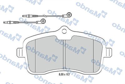 MBF015779 MANDO Комплект тормозных колодок, дисковый тормоз