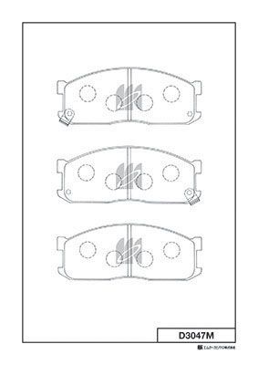 D3047M MK Kashiyama Комплект тормозных колодок, дисковый тормоз