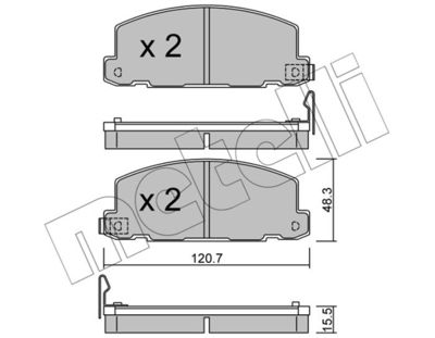 2203600 METELLI Комплект тормозных колодок, дисковый тормоз