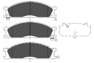 KBP6503 KAVO PARTS Комплект тормозных колодок, дисковый тормоз