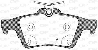 BPA084270 OPEN PARTS Комплект тормозных колодок, дисковый тормоз