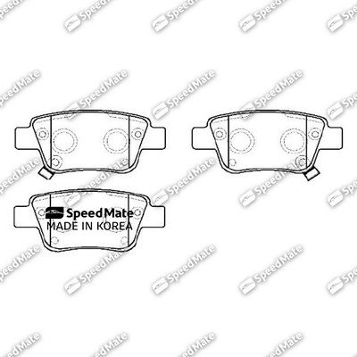 SMBPJ563 SpeedMate Комплект тормозных колодок, дисковый тормоз