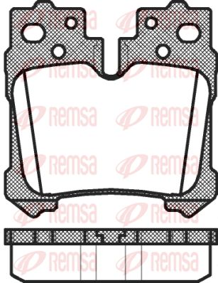 132100 REMSA Комплект тормозных колодок, дисковый тормоз