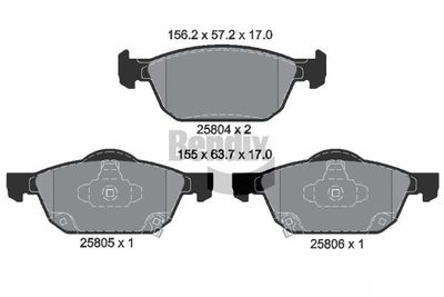 BPD2270 BENDIX Braking Комплект тормозных колодок, дисковый тормоз