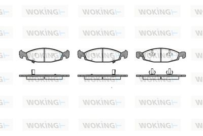 P636302 WOKING Комплект тормозных колодок, дисковый тормоз