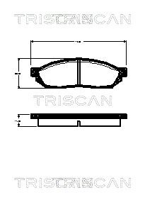 811040055 TRISCAN Комплект тормозных колодок, дисковый тормоз