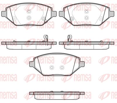 168612 REMSA Комплект тормозных колодок, дисковый тормоз