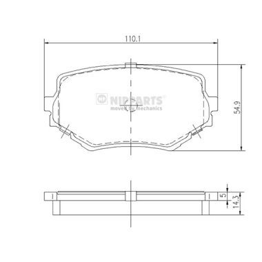 J3608017 NIPPARTS Комплект тормозных колодок, дисковый тормоз