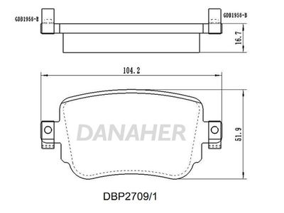 DBP27091 DANAHER Комплект тормозных колодок, дисковый тормоз