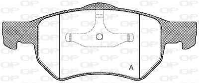 BPA088200 OPEN PARTS Комплект тормозных колодок, дисковый тормоз