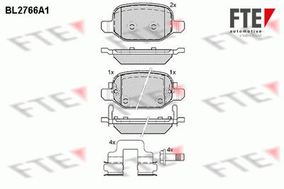 9010973 FTE Комплект тормозных колодок, дисковый тормоз