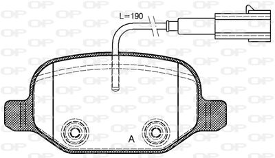 BPA072702 OPEN PARTS Комплект тормозных колодок, дисковый тормоз