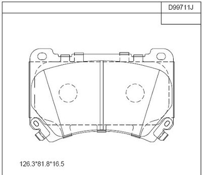 KD99711 ASIMCO Комплект тормозных колодок, дисковый тормоз