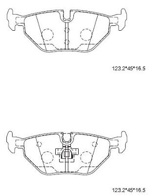 KD6793 ASIMCO Комплект тормозных колодок, дисковый тормоз