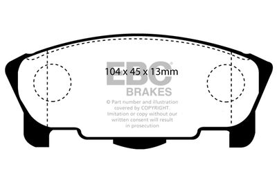 DP1120 EBC Brakes Комплект тормозных колодок, дисковый тормоз