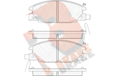 RB0854 R BRAKE Комплект тормозных колодок, дисковый тормоз