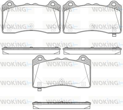 P1636302 WOKING Комплект тормозных колодок, дисковый тормоз