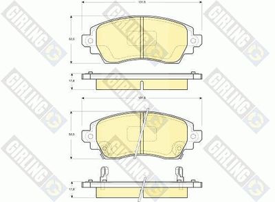 6133339 GIRLING Комплект тормозных колодок, дисковый тормоз