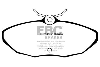 DP312212C EBC Brakes Комплект тормозных колодок, дисковый тормоз