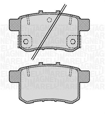 363916060704 MAGNETI MARELLI Комплект тормозных колодок, дисковый тормоз