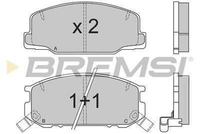 BP2537 BREMSI Комплект тормозных колодок, дисковый тормоз