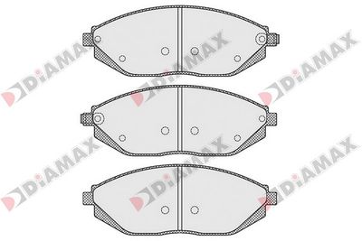 N09518 DIAMAX Комплект тормозных колодок, дисковый тормоз