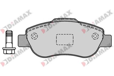 N09374 DIAMAX Комплект тормозных колодок, дисковый тормоз