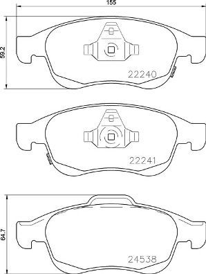 FK11387 KAISHIN Комплект тормозных колодок, дисковый тормоз