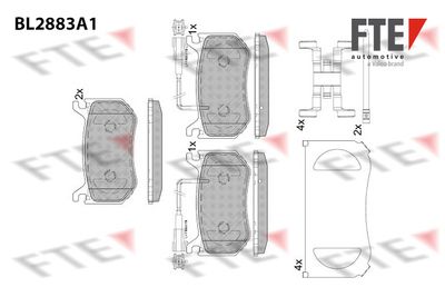 BL2883A1 FTE Комплект тормозных колодок, дисковый тормоз