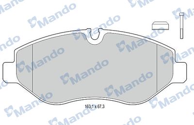 MBF015671 MANDO Комплект тормозных колодок, дисковый тормоз