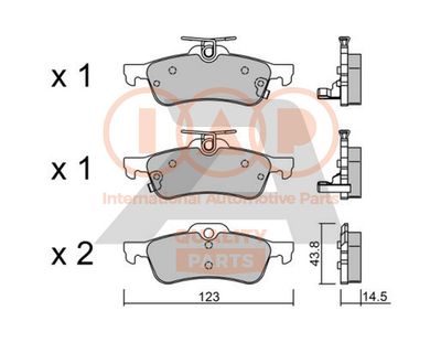 70417005P IAP QUALITY PARTS Комплект тормозных колодок, дисковый тормоз