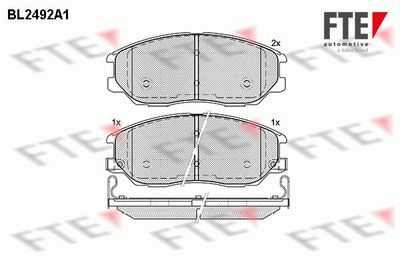 BL2492A1 FTE Комплект тормозных колодок, дисковый тормоз