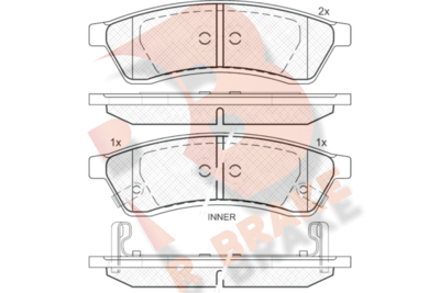 RB1930 R BRAKE Комплект тормозных колодок, дисковый тормоз