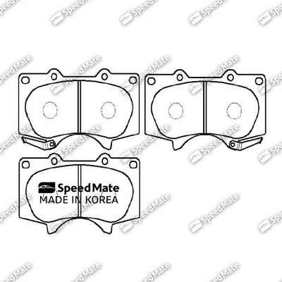 SMBPJ014 SpeedMate Комплект тормозных колодок, дисковый тормоз