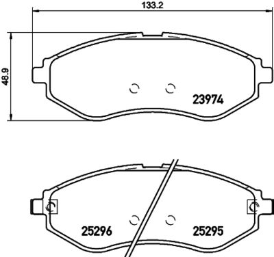 PCP1455 DON Комплект тормозных колодок, дисковый тормоз